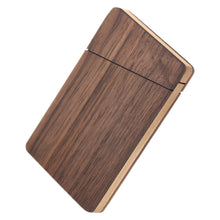 Load image into Gallery viewer, Wooden Men&#39;s Wallet Portable Credit Card Holder Walnut Wood ID Name Card Pocket Box Storage Container Men Gift
