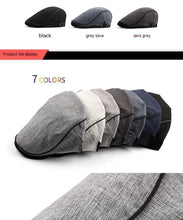 Load image into Gallery viewer, Men Women Cotton Flat Cap Summer Scally Ivy Gatsby Newsboy Beret Driver Cabbie Hunting Hat
