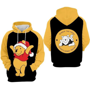 Disney Hoodies Winnie the Pooh Men Women Hoodie Winnie the Pooh and Friends Yellow White Hoodie Cute Stunning 3D Hoodie Costume