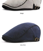 Load image into Gallery viewer, Men Women Cotton Flat Cap Summer Scally Ivy Gatsby Newsboy Beret Driver Cabbie Hunting Hat
