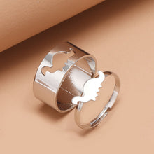 Load image into Gallery viewer, 2 Pcs/set Fashion Simple Dinosaur Open Ring Creative Design Dinosaur Adjustable Rings for Women Punk Party Couple Ring Jewelry
