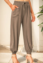 Load image into Gallery viewer, Best Seller in Europe and America Loose Lace-up Pure Color Slimming Ankle-Length Pants
