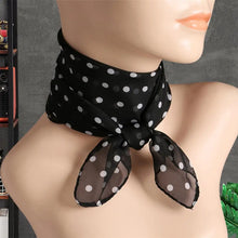 Load image into Gallery viewer, Women Fashion Chiffon polka Dot Scarf Thin Breathable Lightweight Lady Head Neck Square Scarf Ties Bands Neckerchief Shawls
