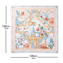 Load image into Gallery viewer, LESIDA Twill Silk Scarf Women Square Shawls Stoles Rose Scarves Echarpes Foulards Femme Wrap Bandanas 130*130CM women gift
