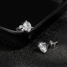 Load image into Gallery viewer, Knobspin D VVS1 Round Moissanite Earring 3 Prongs Setting Classic Trendy Women Man Fine Jewelry GRA Certified 925 Sliver Earring
