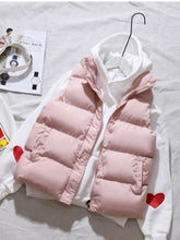 Load image into Gallery viewer, Women Winter Warm Cotton Padded Puffer Vests Sleeveless Parkas Jacket
