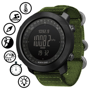 NORTH EDGE Outdoor Smart Watch Waterproof Men' Digital Watch for Sport Swimming Climbing Swimming Altimeter Barometer Compass