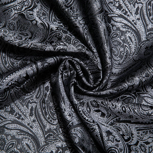 Fashion Silk Scarf Luxury Band Designer Men Women Black Paisley Shawl Bandanna Flulard Muffler Pashmina Barry. Wang A-1022