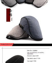 Load image into Gallery viewer, Men Women Cotton Flat Cap Summer Scally Ivy Gatsby Newsboy Beret Driver Cabbie Hunting Hat
