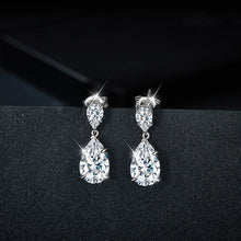 Load image into Gallery viewer, 6.7 Carat Luxury Pear Cut Full Moissnite Drop Earrings for Women S925 Silver Water Drop Diamond Earring with GRA Certificate
