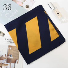 Load image into Gallery viewer, 50*50cm Satin Silk Scarf Fashion Women Neck Scarf Print Square Flight Attendants Handkerchief Rings Lady Hair Scarf
