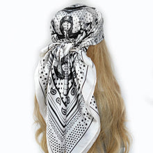 Load image into Gallery viewer, 90*90cm muffler Fashion Silk Scarf Lady Outdoor Print Luxury Neck Hair Decorate Headband Scarf Outdoor Small Kerchief Soft Wrap
