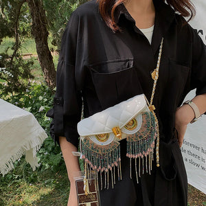 Luxury Brand Women Bag Cute Owl Design Crossbody Bag Purse Summer Cylinder Tassel Mini Shoulder Bag Handbag Lady Lingge Hobo Bag