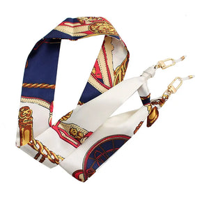 Silk Scarf Straps Scarf Glasses Chain For Women Fashion Bohemia Colorful Printing Mask  Sunglsses Lanyard Jewelry Accessories