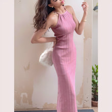 Load image into Gallery viewer, MIMO DK Elegant Ice Silk Dress Skinny Sheath
