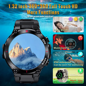 5 Atm Smart Watch Men Tactical Military For Xiaomi Android Ip68 Waterproof Watches Sports Fitness Smartwatch Gps Integrado 2023