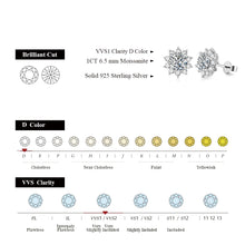 Load image into Gallery viewer, Snowflake Stud Earrings 925 Sterling Silver Jewelry 6.5mm 1.0 Carat Diamond Moissanite Earrings For Women Wedding Gift
