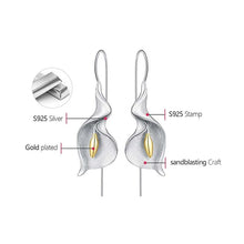 Load image into Gallery viewer, Lotus Fun Real 925 Sterling Silver Leaves Flower Drop Earrings for Women Dropship Wholesale Luxury Natural Handmade Fine Jewelry
