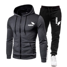 Load image into Gallery viewer, Men&#39;s Football Sets Zipper Hoodie+Pants Two Pieces Casual Tracksuit Male Sportswear Gym Brand Clothing Sweat Suit
