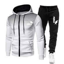 Load image into Gallery viewer, Men&#39;s Football Sets Zipper Hoodie+Pants Two Pieces Casual Tracksuit Male Sportswear Gym Brand Clothing Sweat Suit
