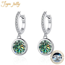 Load image into Gallery viewer, JoyceJelly 1CT 2CT D Color Moissanite Drop Earrings S925 Sterling Silver Fine Jewelry Women&#39;s Ear-drops For Wedding Luxury Gifts
