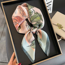 Load image into Gallery viewer, Floral Neckerchief 100% Pure Silk Scarf for Women New Square Shawl Hair Ribbon Headband Luxury Brand Neck Tie Wrist Wrap Bandana
