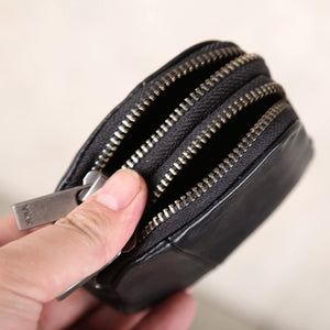 Shenshanjiuzi Mini Storage Leather Leisure Coin Purse