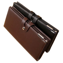 Load image into Gallery viewer, Men&#39;s Long Type Buckle Business Korean Version Genuine Goods Wallet
