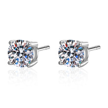 Load image into Gallery viewer, KNOBSPIN 2.0ct Moissanite Earrings for Women Lab Grown Diamond Ear Studs 925 Sterling Silver Fine Jewelry Gift
