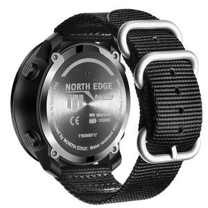 NORTH EDGE Men&#39;s sport Digital watch Hours Running Swimming Military Army watches Altimeter Barometer Compass waterproof 50m