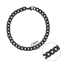 Load image into Gallery viewer, Jiayiqi 3-11 mm Men Chain Bracelet Stainless Steel Curb Cuban Link Chain Bangle for Male Women Hiphop Trendy Wrist Jewelry Gift
