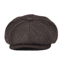 Load image into Gallery viewer, BOTVELA Soft Tweed Wool 8 piece Herringbone Newsboy Cap Men 8 Panel Flat Caps Women Beret Hat 005
