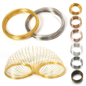 100 Loops Memory Beading Steel Wire Loop Circle 55/60/115mm for Beading Bangle Bracelet Making DIY Jewelry Making Wholesale