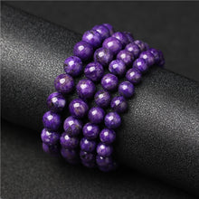 Load image into Gallery viewer, Genuine Natural Purple Charoite Gemstone Bracelet Women Round Beads Jewelry 8mmm 9mm10mm 11mm 12mm Russian Healing Russia AAAAA
