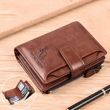 Load image into Gallery viewer, 2021 Fashion Men&#39;s Coin Purse Wallet RFID Blocking Man Leather Wallet Zipper Business Card Holder ID Money Bag Wallet Male
