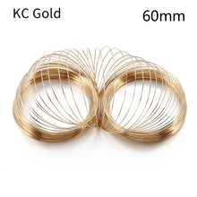 Load image into Gallery viewer, 100 Loops Memory Beading Steel Wire Loop Circle 55/60/115mm for Beading Bangle Bracelet Making DIY Jewelry Making Wholesale

