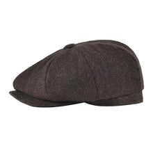 Load image into Gallery viewer, BOTVELA 50% Wool Tweed Newsboy Cap for Men Women Herringbone 8 Panel Apple Caps Cabbies Hat Woolen Headpiece Beret Hats 005
