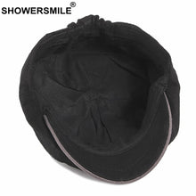 Load image into Gallery viewer, SHOWERSMILE Men Newsboy Cap Male British Style Cotton Navy Patchwork Beret Hat Spring Summer Male Octagonal Cap
