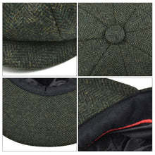 Load image into Gallery viewer, BOTVELA Wool Tweed Newsboy Cap Herringbone Men Women Gatsby Retro Hat Driver Flat Cap Classic Design High Quality Cap for Male
