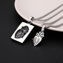 Load image into Gallery viewer, Puzzle Jewelry Couple Collares Anatomical Heart Necklace Women Valentine Day Gift Stainless Steel Bijoux Femme 2022
