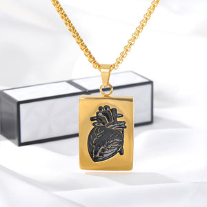 Puzzle Jewelry Couple Collares Anatomical Heart Necklace Women Valentine Day Gift Stainless Steel Bijoux Femme 2022