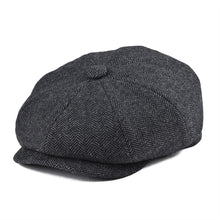 Load image into Gallery viewer, BOTVELA Soft Tweed Wool 8 piece Herringbone Newsboy Cap Men 8 Panel Flat Caps Women Beret Hat 005
