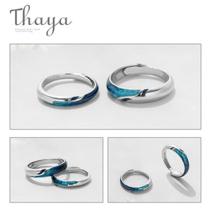 Thaya Original Design S925 Sterling Silver Ring For Couple Emerald Luxury Ring Romantic Fine Jewelry Ring for Women Elegant Gift