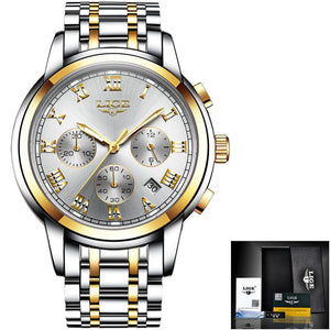 Relojes Hombre 2022 LIGE New Watches Men Luxury Brand Chronograph Male Sport Watches Waterproof Stainless Steel Quartz Men Watch