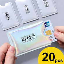 Load image into Gallery viewer, Anti Rfid Wallet Blocking Reader Lock Bank Card Holder Id Bank Card Case Protection Metal Credit Card Holder Aluminium 6*9.3cm

