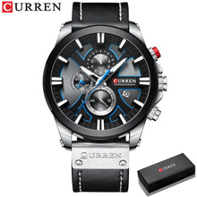 Load image into Gallery viewer, CURREN Watch Chronograph Sport Mens Watches Quartz Clock Leather Male Wristwatch Relogio Masculino Fashion Gift for Men

