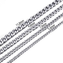 Load image into Gallery viewer, Jiayiqi 3-11 mm Men Chain Bracelet Stainless Steel Curb Cuban Link Chain Bangle for Male Women Hiphop Trendy Wrist Jewelry Gift
