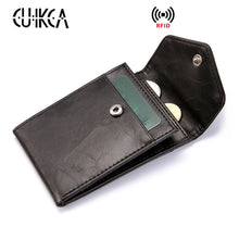 Load image into Gallery viewer, CUIKCA Fashion RFID Wallet Women Men Mini Ultrathin Leather Wallet Slim Wallet Coins Purse Credit ID &amp; Card Holders Card Cases
