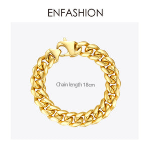 ENFASHION Punk Chunky Bracelets Bangles For Women Statement Thick Link Chain Bracelet 2020 Party Fashion Jewelry Pulseras B2156
