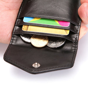 CUIKCA Fashion RFID Wallet Women Men Mini Ultrathin Leather Wallet Slim Wallet Coins Purse Credit ID & Card Holders Card Cases